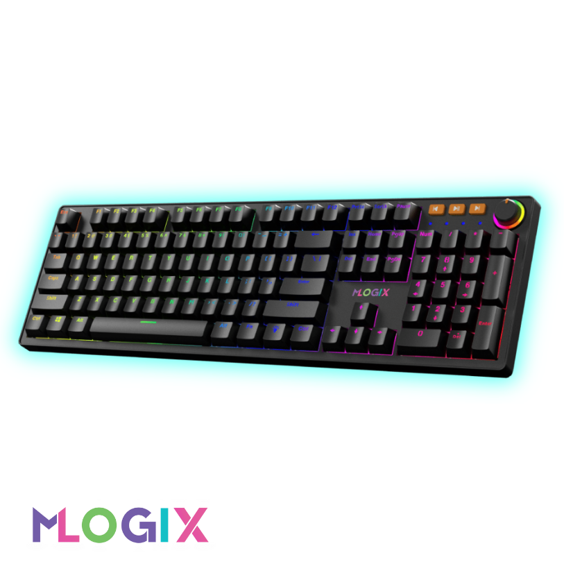 Teclado mecánico MLOGIX MK104 RGB rainbow 104 teclas